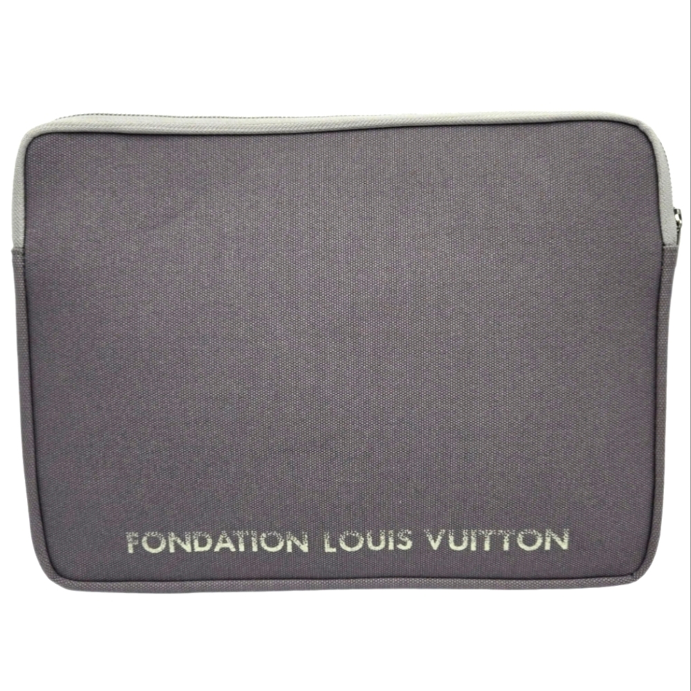 Authentic Fondation Louis Vuitton Laptop Sleeve - Grey
